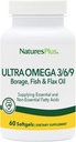 Naturas Plus Ultra Omega 3 6 9-1200 mg, 60 Softgels - Ulei de porumb, ulei de pește, supliment ulei de in, gluten-gratuit - 60 Serviri
