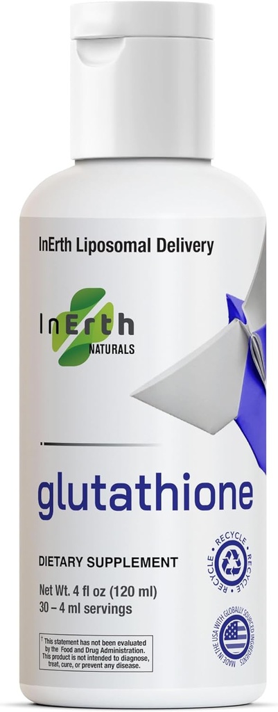 Liposomal Glutatione Supliment - Glutatione 500mg Liquid, Absorbție ridicată, reducerea stresului oxidativ, suport imunitar și sănătate celulară (4 Fl Oz, Nearomat)
