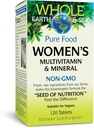 Natural Factors Whole Earth & Sea Women's Multivitamin & Mineral, Whole Food Supplement, Vegan, 120 Tablets