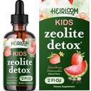 Zeolit Detoxifiere pentru copii Picături lichide - Gentle Daily Cleanse & Speech Support cu metilat B12 & Vitamina D - Copii Clinoptilolit picături Zeolite Detoxifiere Supliment 2oz