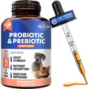 Probioticele și prebioticele cu enzime pentru câini și pisici - Digestive Gut Flora Health Suplimente alimentare pentru animale de companie - Constipație și diaree și gaz Home Remedy - Supărat relief stomac - Made in USA