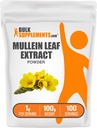 BulkSupplements.com Mullein Leaf Extract - Verbascum Thapsus, Mullein Supliment - Herbal Supplement for Immune Supplement - Gluten Free, 1g per Serving, 100g (3.5 oz) (Pachet de 1)