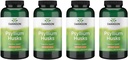 Swanson Psyllium Husk Supliment alimentar Fibra 610 mg 300 capsule - (4 ambalaj)