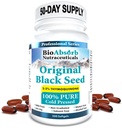 Bio Absorb Black Seed Seed Oil Cold Capsule presate. 200 softgels, 500mg (50-Day Supply). Fără gust.