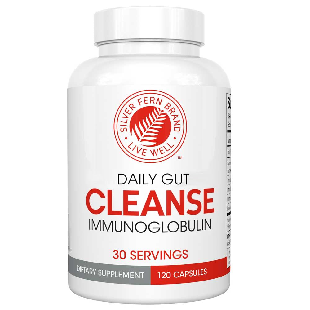 Silver Fern Cleanse - Daily Gut - 1 flacon - 120 capsule - 30 zile de aprovizionare - Imunoglobulină G, A & M - (IgG, IGA, IgM) - Postbiotică