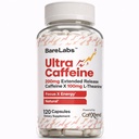 Extended Release Cafeine pastile + Caffeine L-Theanine + Focus & Energy Supplement + No Jitters, No Crash + Natural - 120 Capsule