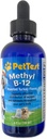 PetTest metil B12 picături de vitamina lichid 4fl oz (5000 MCG) Supliment cu metilcobalamină pentru animale de companie diabetice, Absorbție maximă pentru a crește energia pentru câini și pisici