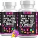 Milk Thistle NAC Chanca Piedra Beet Root Anghinare Root - Supliment hepatic Plus Astragalus TUDCA Choline & Ginger- 120 Conte