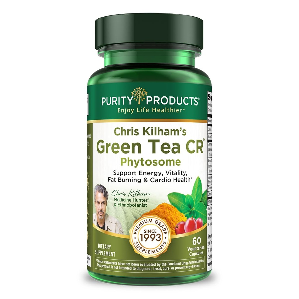 Produse de puritate Ceai verde CR w/Tehnologie fitozom pentru Biodisponibilitatea amplificată de Chris Kilham 60 Capsule
