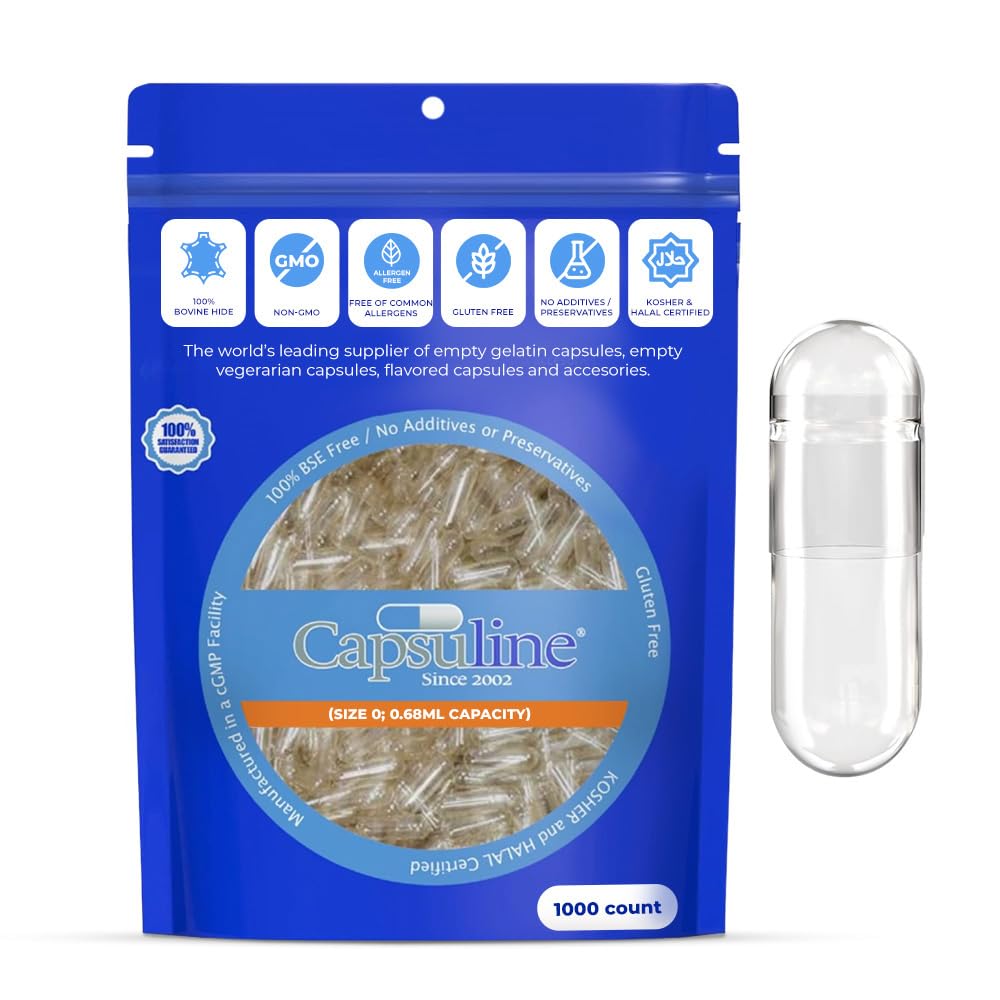 Capsulin Dimensiune 0 Capsule goale de nuanțe, clar - 1000 Conte 