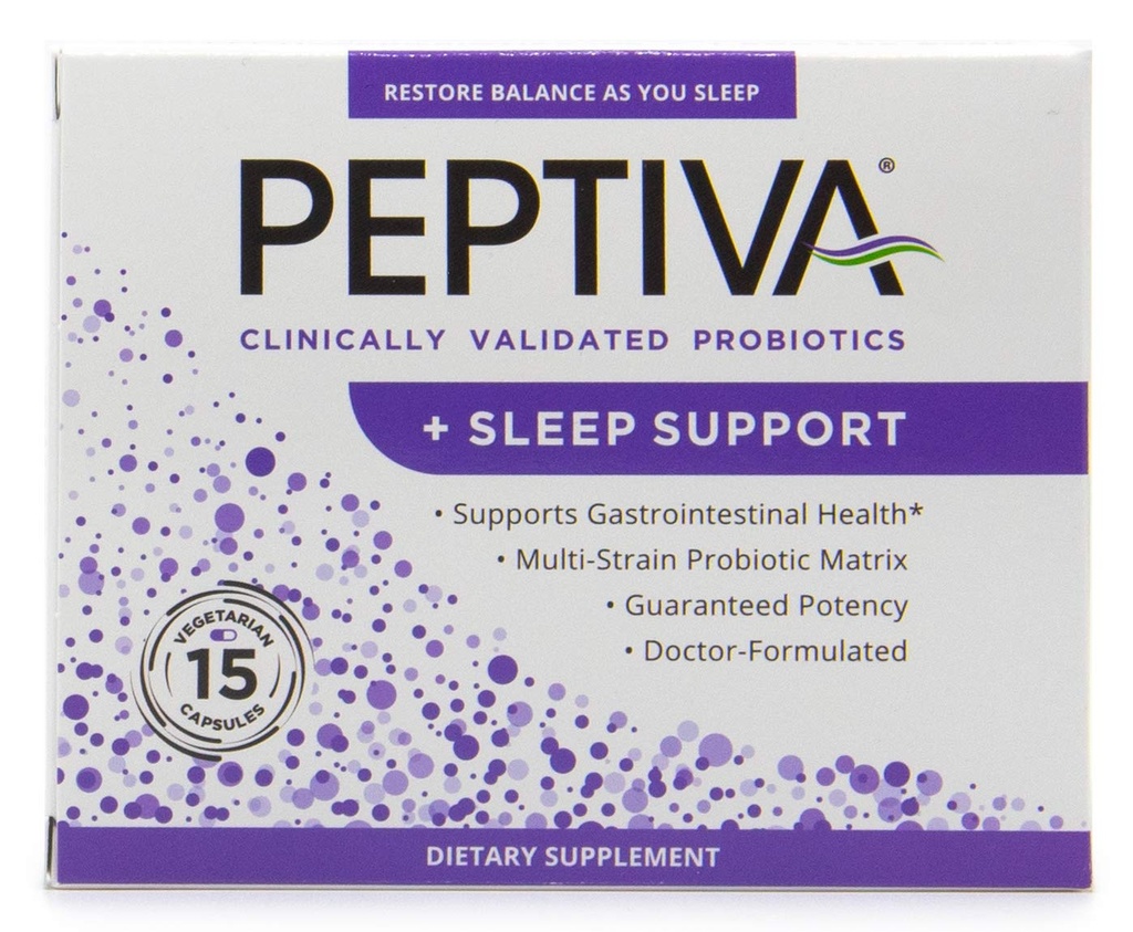 Peptativa 26 Miliarde CFU Probiotic și Sleep Support - Probiotic multi-tulpinat validat clinic - Lactobacillus și Bifidobactery, Melatonina - 15 Conte