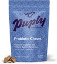 Probiotice pentru câini - Veterinarian-Formulate Chews Soft cu Prebiotic Fiber - Suportă Digestia, Imunitatea și Alergia Ajutor - Delicious Duck Flavor - 90 Conte