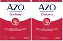 AZO Cranberry tractul urinar Suplimentul de sănătate, 1 Servire: 1 pahar de suc de afine, Pastile de zahăr fără afine, 50 Conte (Pachet de 2)