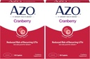 AZO Cranberry tractul urinar Suplimentul de sănătate, 1 Servire: 1 pahar de suc de afine, Pastile de zahăr fără afine, 50 Conte (Pachet de 2)