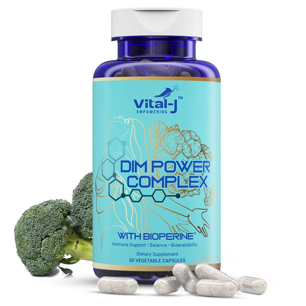 4-in-1 DIM Potent Complex 300mg - Estrogen echilibru și metabolism, Energie și Menopauza Supliment cu Bioperine (x4), calciu și extract de broccoli - pentru femei și bărbați 30 Serviri