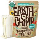 EarthChimp Organic Vegan Proteina pulbere - cu Probiotice - non OMG-uri, lactate gratuit, non-Whey, Pe bază de plante proteine pulbere pentru femei și bărbați, gluten gratuit - 26 Serviri 32 Oz (Plain & Neîndulcit)