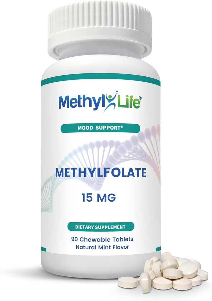 Methyl-Life® L-Methylfolat 15 mg pentru femei și bărbați 