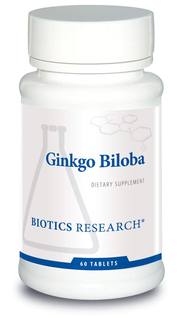 Biotics Research Ginkgo Biloba Standardizat 24% Ginkgo Biloba La sută Extract, Creier Supliment, Nootrop, Focus, Energie, Memorie, Îmbătrânire Sanatos. 60 comprimate