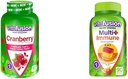 Vitafusion Gumies Cranberry pentru femei 500mg și Multi+ de sprijin imun Gumies cu vitamina C Zilnic Zilnic Multivitamine 90 Număr