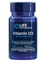 Extensia de viaţă Vitamina D3 125 mcg (5000 UI), Sănătatea osoasă, Performanţa creierului, Suportul sistemului imunitar, Lipsă de gluten, Non-GMO, O dată pe zi, Aprovizionare cu două luni, 60 Softgels