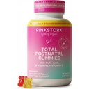 Pink Stork Total Postnatal Vitamine Gumries - Multivitamine pentru Recuperare Postpartum si Suport Alăptarea - Acid folic, B6, & Vitamina C - Postpartum Essentials - 60 Gummy Vitamine