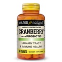MASON NATURAL Cranberry cu Probiotic, 2 lună de aprovizionare, extrem de concentrat, susține normal Imun sănătate și sistem urinar, 60 comprimate
