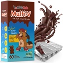 YUM-V'S - Copii multivitamine Ursi de ciocolata masticabili - Multivitamine pentru copii Supliment - 16 Vitamine si Minerale - Vitamine inclusiv D, zinc, C, B Complex & More, 60 Conte Pack de 1