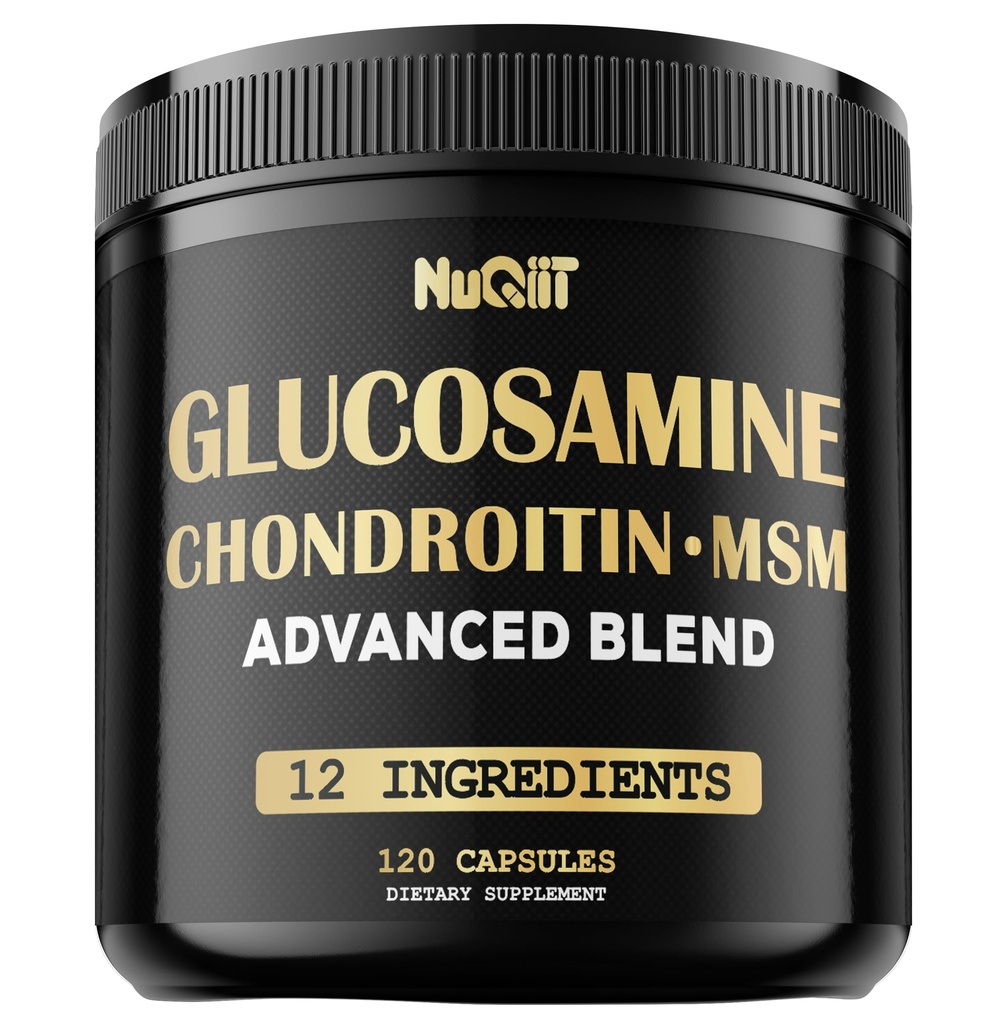 Glucosamină Chondroitin MSM cu supliment de suport imun și comun 2000mg - Curcumin root, Boswellia, Elderberry, Echinacea & More - 120 capsule - Sănătate osoasă, Flexibilitate și suport de rezistență