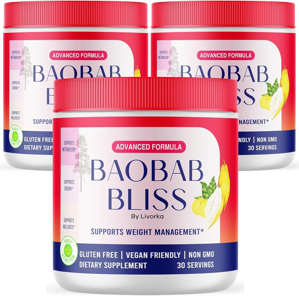 (3 ambalaj) Baobab Bliss Pulbere, Baobab Bliss Pulbere organică, Baobab Bliss Pulbere toate naturale Fibra Supliment, Baobab Bliss Pulbere de fructe, Baobab Bliss Powder Organic Review, 90 Serviri timp de 3 luni