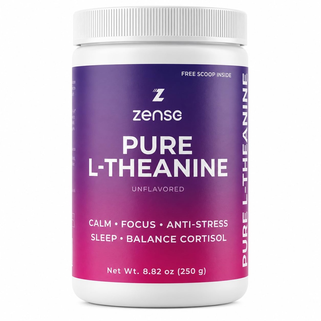 Pur L-Theanine Powder 100% [266gm-1,250 Serviri] Natural L-Theanin Supliment - Numai 1 Ingredient, Fără zahăr, Soy, Filler, Melatonina, Non-GMO, Vegan