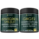 Bundle 5in1 Ashwagandha Shilaj & 5in1 Ginger Supplement - Support Heart, Digestion Health and Immune