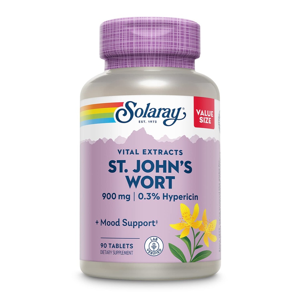 SOLARAY St. Johns Extract de Wort Aerial O zi 900 mg 