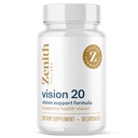 Zenit Labs Vision 20 Vitamine Ochi - Lutein, Zeaxantină, și extract de bilberry - Suporturi Strain ochi, și sănătatea ochilor - Amestec de carotenoid