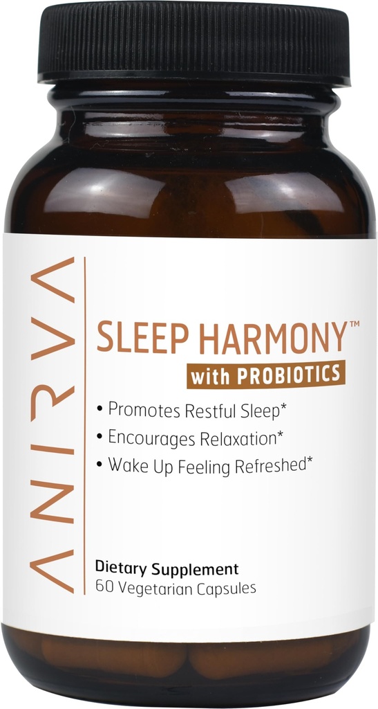 Sleep Harmony - Suplimentul de somn natural cu Probiotice, Magneziu, Ashwagandha, Mușețel, GABA, Melatonina - Supliment de formare non-habit pentru relaxare, Stres Relief, Mai bine somn ajutor