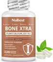 NuBest Bone Xtra - Rezistenţă osoasă bazată pe plante, Stronţiu Boost cu Citrat de Stronţiu, Calciu, Magneziu din Algae Marine, Fosfor, Vitamina C, K2, D3