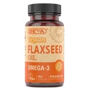 Deva Vegan Omega-3 Suplimentul ulei de in - 1000 MG Per Serving - Rece-Pressed & Nerafinat - Alternativa ulei de pește - cu Omega-3 ALA - 90 capsule, 1-Pack