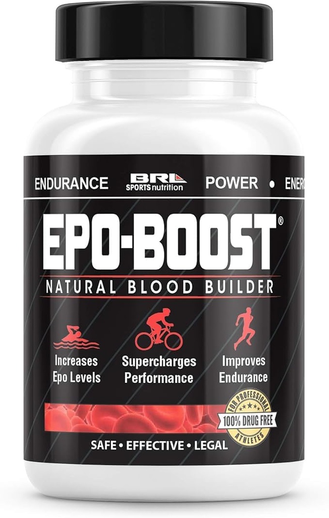 Natural Blood Builder Supliment de fier. Suport RBC Made in USA cu Echinacea & Dandelion Root ajuta VO2 Max, Energy, Endurance (1-Pack)