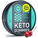MCT Oil Keto Gummies Colagen Metabolism Booster - Pre Workout Gummy Energy Chews Keto Candy - Energie fizica si mentala, Carb scăzut, Calorie scăzut - 60 Cherry Colagen Gume pentru femei și bărbați