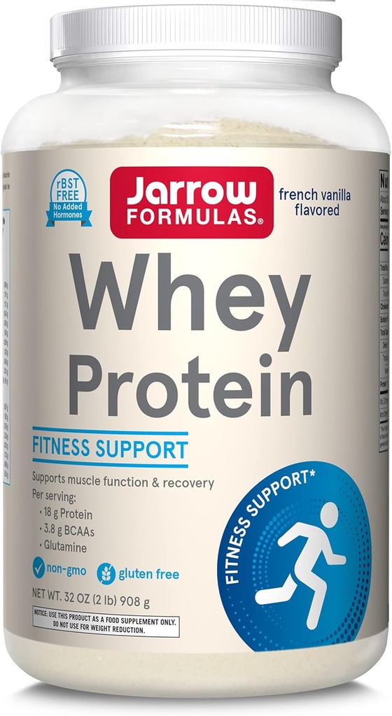 Formule Jarrow Proteine ude cu 18 g de proteine, 3,8 g de BCAAs, & Glutamina, Supliment alimentar pentru funcția musculară & suport de recuperare, 32 oz Vanilla Aroma pulbere, aproximativ 36 zile de aprovizionare