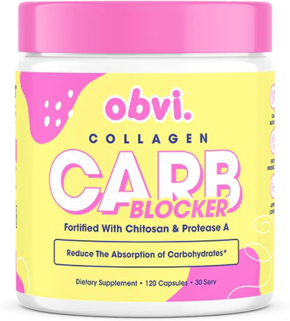 Obvi Guilt-Free Carb Blocker | Supports Fitness Goals | Carb Absorption Blocker with White Kidney Bean Extract | 120 Capsules, 30 Servings