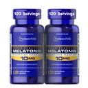 Puritan's Pride Super Force Melatonin 10mg Sleep Aid, Dietary Supplement for Sound, Restful, & Longer Sleep Support, 4 Moon Supply, 120 Rapid Release Capsule, 2 Pack (Packaging May Vary)