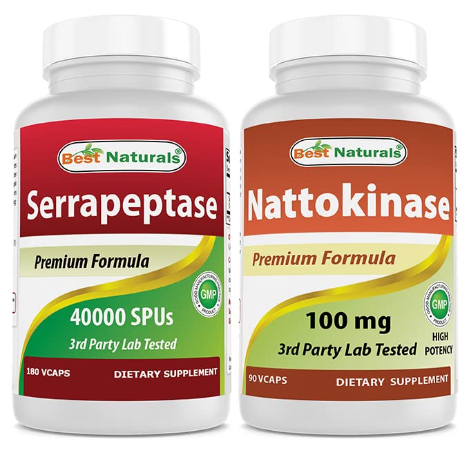 Cele mai bune naturale Serapeptase 40000 SPU & Nattokinaza 100 Mg
