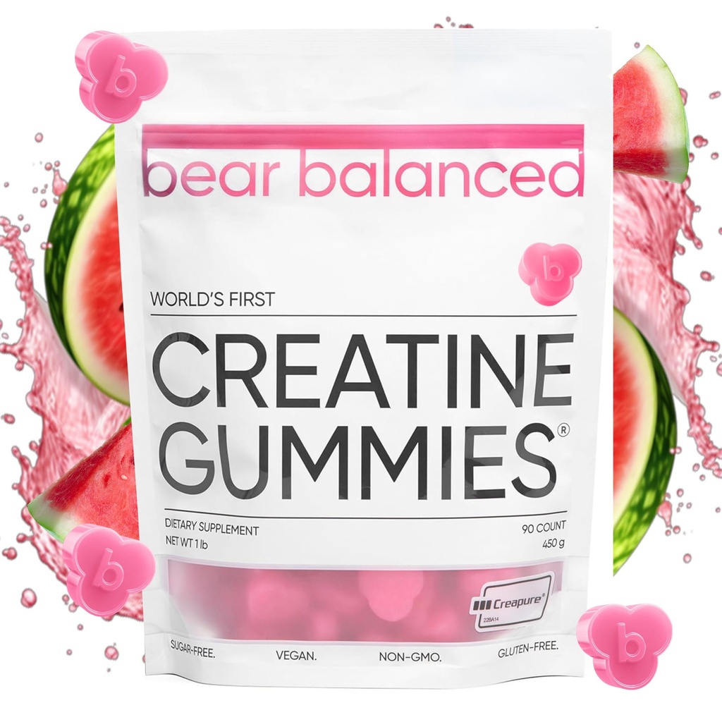 Gumele de crestine pentru barbati si femei - Creatura® Creatura Monohidrat, L-Theanină, L-Tyrosine & B12 pentru crestere musculara, Putere, Focus, Energie si Sanatate - Calorie scazuta, Zahar-Free, & Vegan