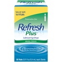 Refresh Plus Picături Ochi Lubricante, Conservative-Free, 0,01 Fl Oz Containere cu utilizare unică, 50 Conte, Ambalaje Vary mai