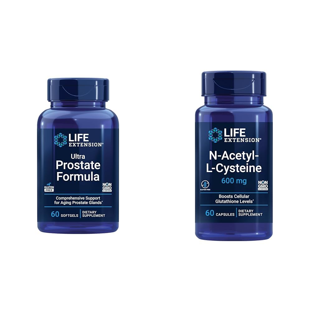 Extensie de viaţă Ultra Prostat Formula, Saw Palmetto pentru bărbaţi, pygeum, înţepătoare Nettle & N-Acetyl-L-Cysteine (NAC), Immune, Respirator, Sănătatea Ficatului, NAC 600 mg