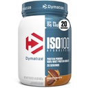 Dymatize ISO100 Whey Pulbere de proteine Izolat, Unt de arahide de ciocolată, 25g de proteine, 5.5g BCAAs, mai puțin de 120 Cal., Gluten gratuit, 1g de grăsime, 1g de zahăr, 2g de carbohidrați (20 serviri)