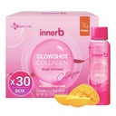 CJwellcare Innerb Glowshot Colagen (50.7 fl oz, 30 Serviri) - Colagen lichid marin pentru femei, 3000 mg Colagen Peptides, Colagen Shots pentru absorbtie mare, par, Piele si unghii Supliment