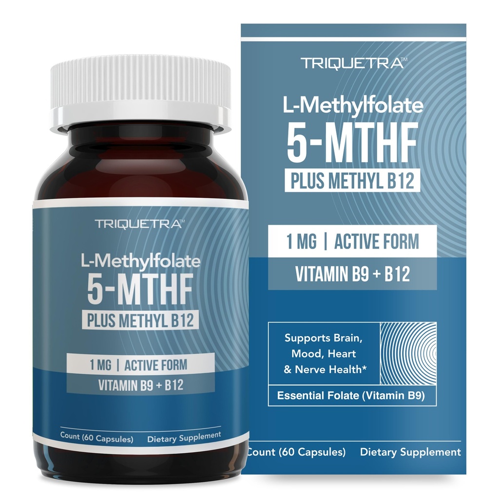 L Folate de metil 1000 mcg Plus metil B12 Cofactor 