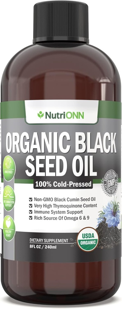 Ulei organic negru de semințe - USDA Certified Organic negru chimen ulei de semințe lichid 