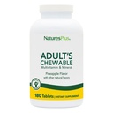 NaturesPlus Adult's Chewable Multivitamine - 180 comprimate vegetariene - Ananas aroma - Natural Whole Foods Supliment pentru sănătate generală, energie - Gluten-Free - 180 Serviri